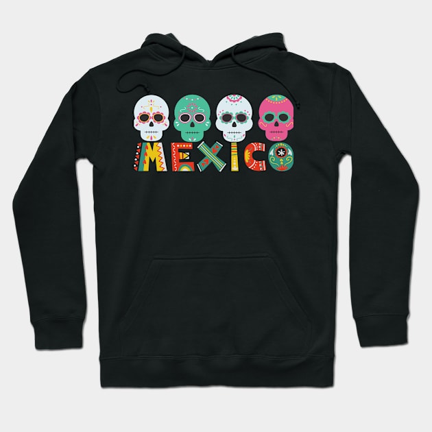 Sugar skulls Mexico Hoodie by UnikRay